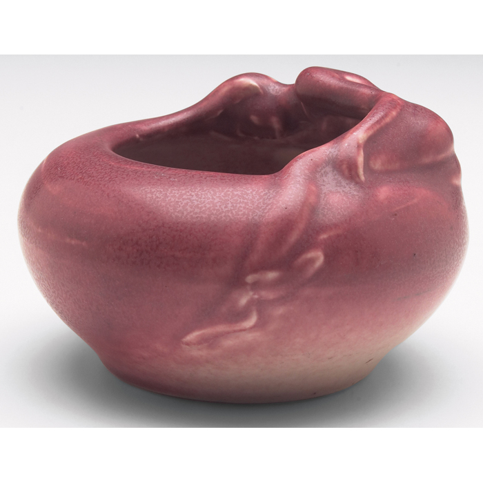 Appraisal: Rookwood vase low shape with a sculpted nude on rim