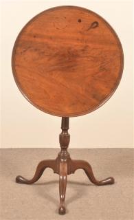 Appraisal: Pennsylvania Queen Anne Walnut Tilt-top Candlestand h x diam