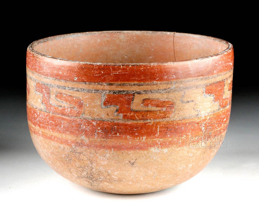 Appraisal: Maya Peten Polychrome Bowl Geometric Motifs Originally Listed At Pre-Columbian