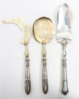 Appraisal: A Group of Three French Silver Serving Articles various makers