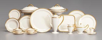 Appraisal: Set Lenox Tuxedo pattern china ivory with fine gold borders