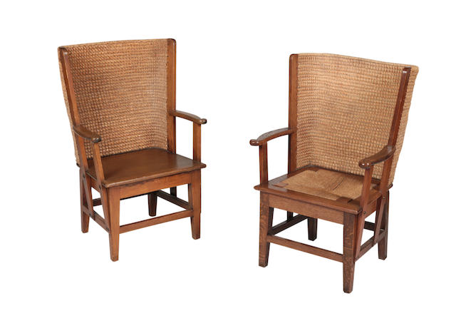 Appraisal: Two ladies Orkney chairs of the David Kirkness type early