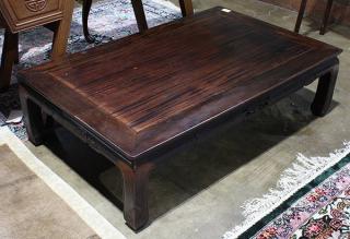 Appraisal: Chinese Wooden Low Table Chinese hardwood low table with two