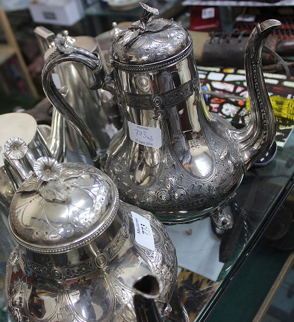 Appraisal: A JAMES DIXON OF SHEFFIELD ELECTRIC PLATED TEASET consisting of