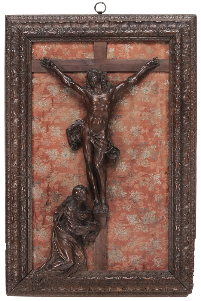 Appraisal: French School th century Crucifixion Mary lamenting at the foot