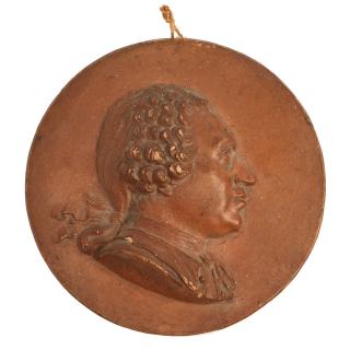 Appraisal: Jean Baptiste Nini portrait medallion Jean Baptiste Nini portrait medallion