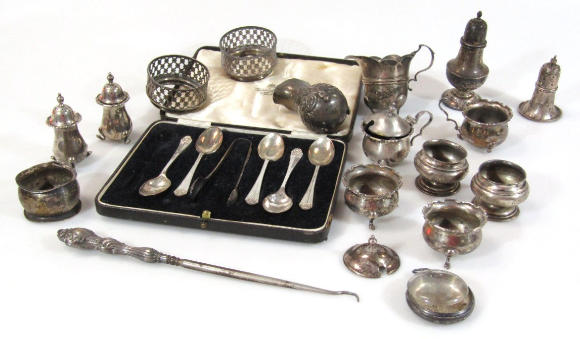 Appraisal: Various silver George V and other to include conical sifter