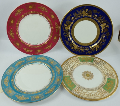 Appraisal: A collection of Minton cabinet plates all with raised gilding