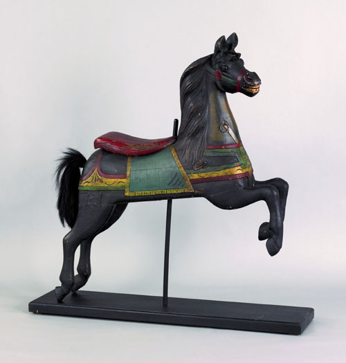 Appraisal: Carved and painted carousel horse attributed to Spillman late th