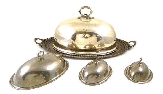 Appraisal: SILVER Five pieces mid- th to th C silver plate