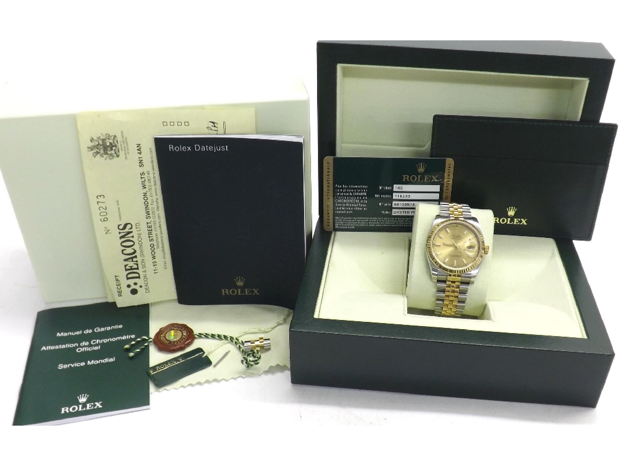 Appraisal: Rolex Oyster Perpetual Datejust gold and stainless steel gentleman's bracelet