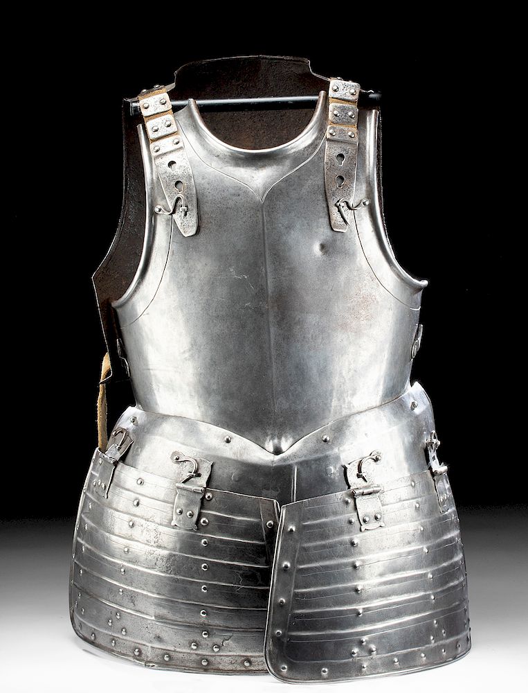 Appraisal: th C Western European Steel Pikeman's Cuirass Western Europe probably