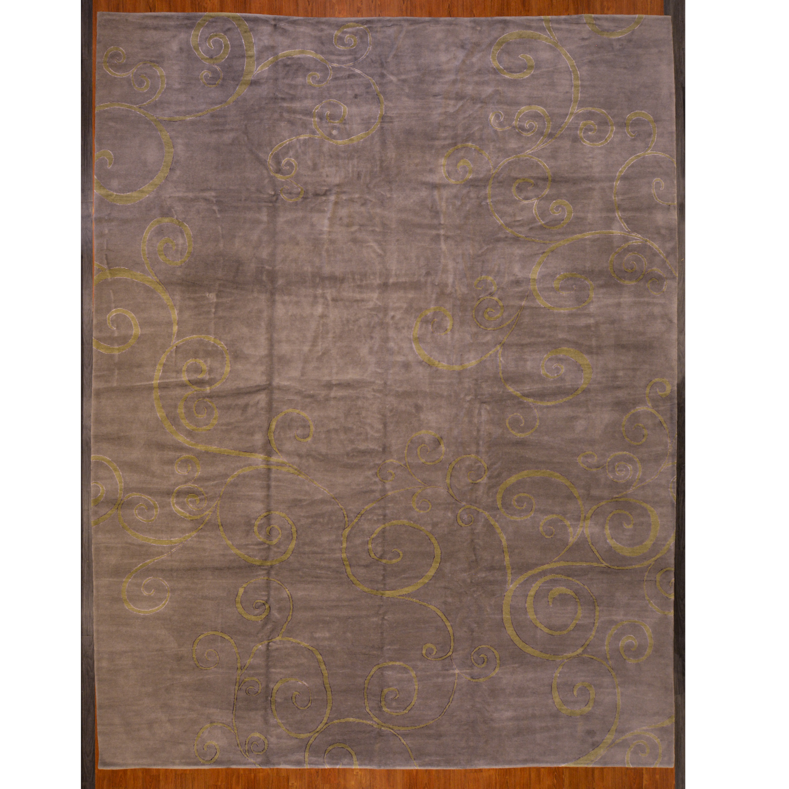 Appraisal: TIBETAN CARPET NEPAL X Modern hand-tufted silk and wool pile