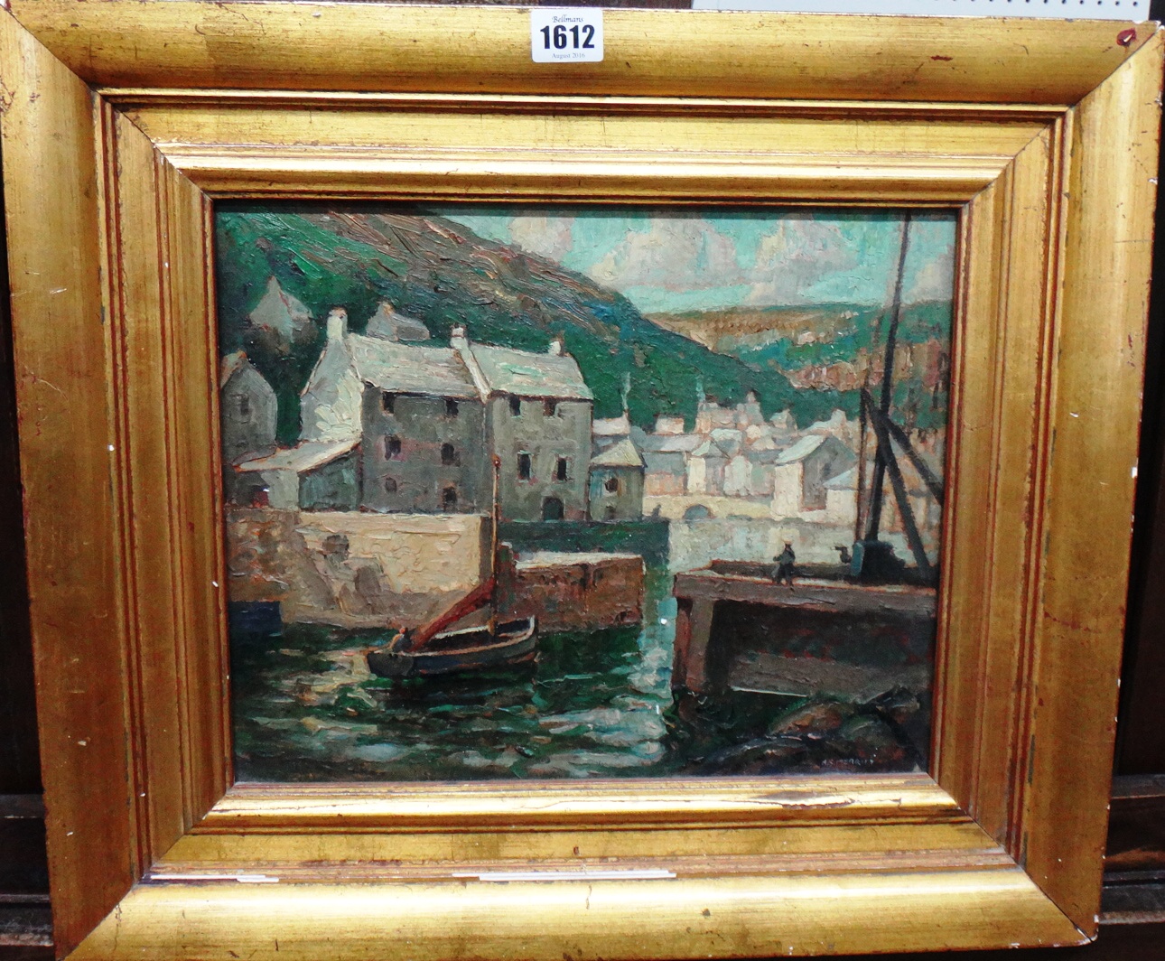 Appraisal: Henry Samuel Merritt fl - Harbour scene oil on canvas