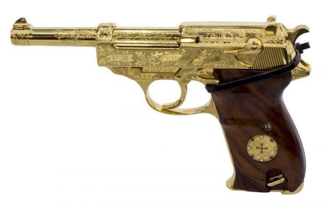 Appraisal: German Walther pistol Model P numbered of WWII pistols customized