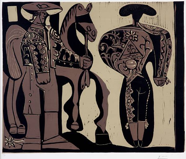 Appraisal: Pablo Picasso Spanish - Picador et Torero B Ba Linocut