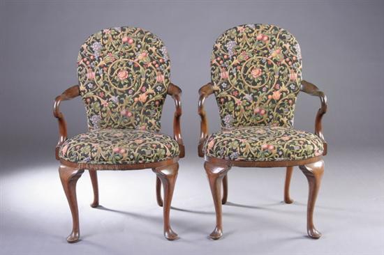 Appraisal: PAIR FEDERAL STYLE LOLLING CHAIRS th century Rounded back and