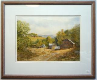 Appraisal: R Clemenson Original Watercolor Dated from a Chester County PA