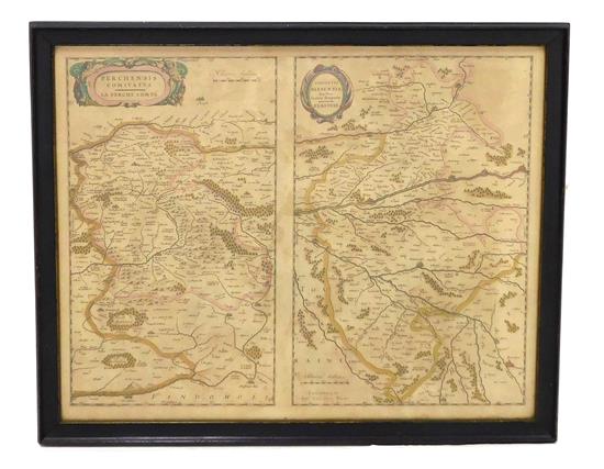 Appraisal: Early map c depicting two French regions La Perche Comte