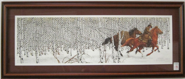 Appraisal: BEV DOOLITTLE OFF-SET LITHOGRAPH California born Titled Sacred Ground Image