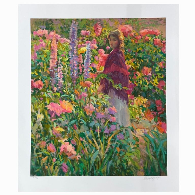 Appraisal: Don Hatfield Private Garden Don Hatfield Private Garden Signed Serigraph