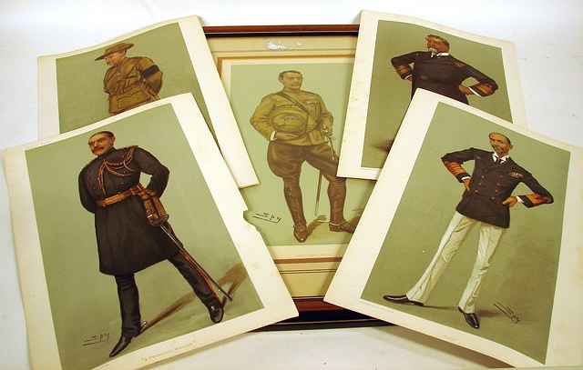 Appraisal: Lot of five Vanity Fair prints of British military soldiers