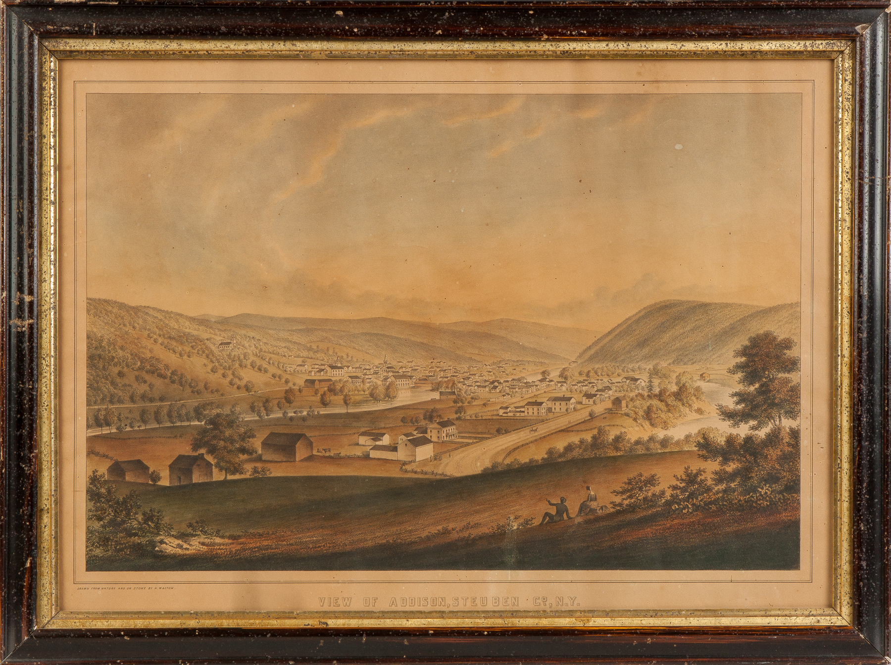 Appraisal: View of Addison Steuben Co NY Drawn from nature and