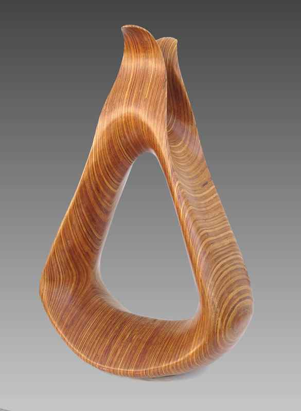 Appraisal: ENGDAHL David American th C Biomorphic laminated Wood Sculpture ''h