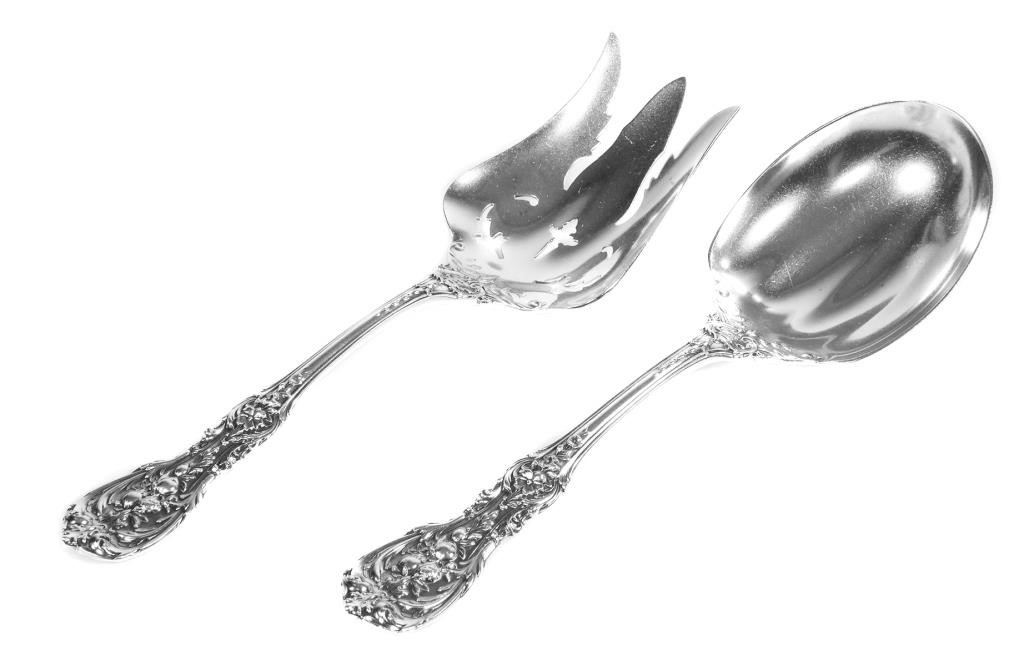 Appraisal: Fine Francis I salad serving set No monograms Weighs Troy