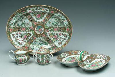 Appraisal: Four pieces Chinese famille rose all in rose medallion style