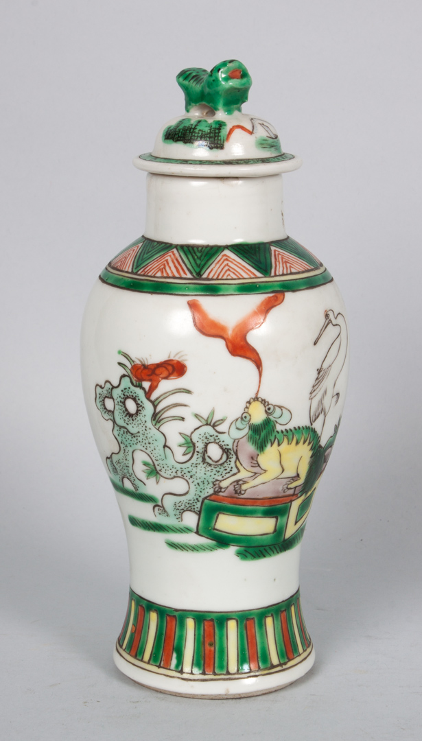 Appraisal: Chinese Export Famille Verte porcelain jar first quarter- th century