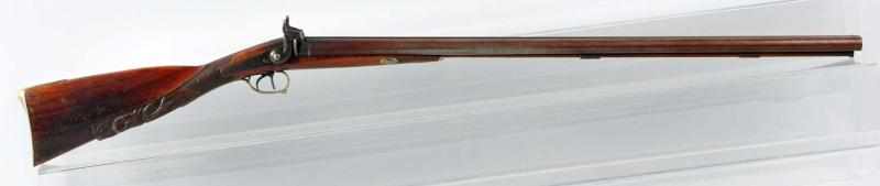 Appraisal: Double Barrel Percussion Shotgun Description Cal GA Barrel length inches