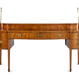 Appraisal: A Federal Sawtooth Ebony-Banded Birch Sideboard Early th Century Height