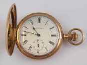 Appraisal: An antique carat gold full hunter pocket watch the movement