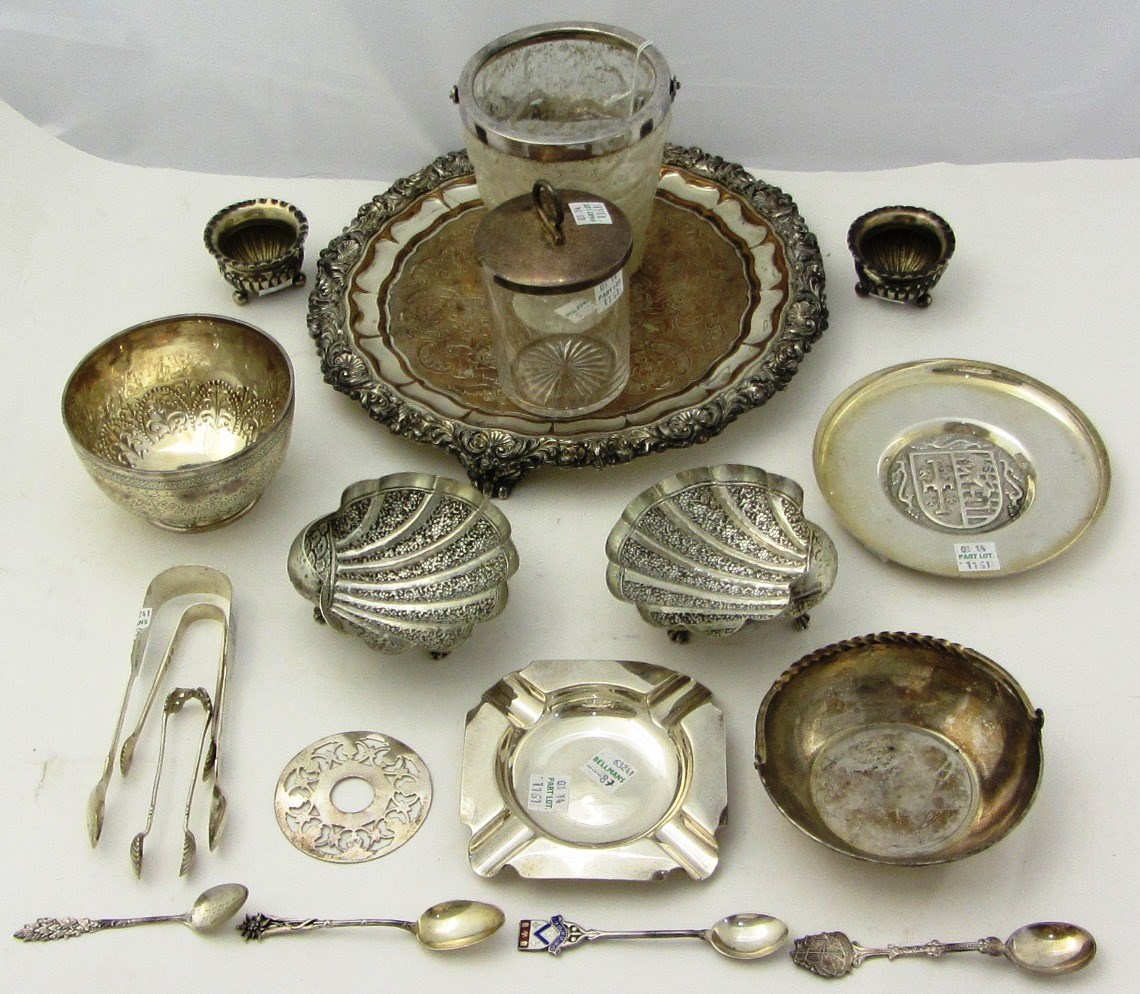 Appraisal: Silver and silver mounted wares comprising a Victorian sugar bowl