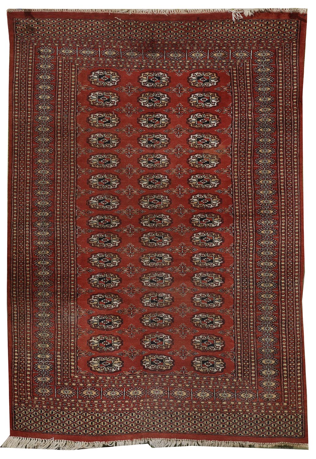 Appraisal: ORIENTAL RUG BOUKARA DESIGN ' x ' Three rows of