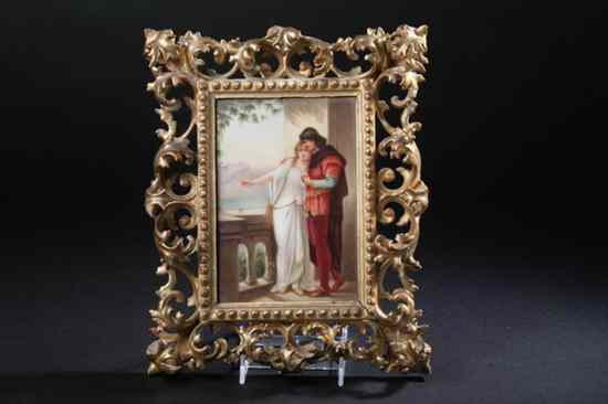 Appraisal: GERMAN PORCELAIN PLAQUE late th-early th century Made in Germany