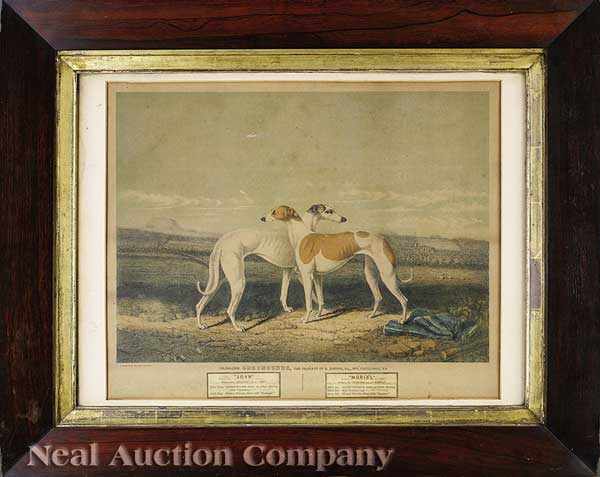 Appraisal: An English Print of Joan and Muriel Celebrated Greyhounds c