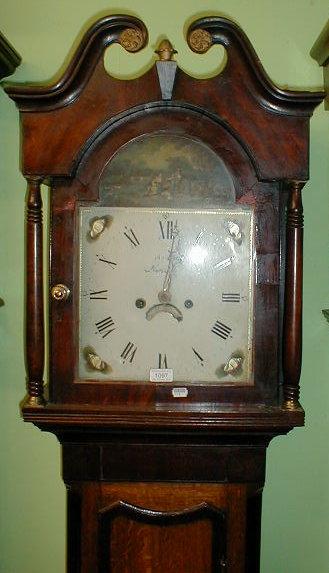 Appraisal: An early thC oak and mahogany longcase clock by Hardy