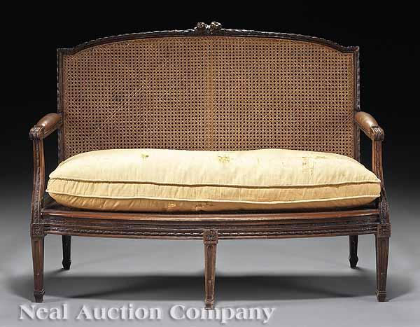 Appraisal: A French Provincial Carved Settee th c in the Louis