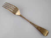 Appraisal: An Admiralty pattern silver table fork wt gms George Adams