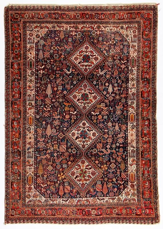 Appraisal: Antique Gashgai Rug Persia ' '' x ' '' Antique