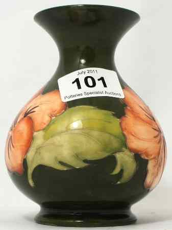 Appraisal: Moorcroft Vase Hibiscus on Green height cm