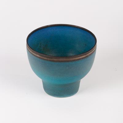 Appraisal: Abdo Nagi - a footed porcelain bowl in green blue