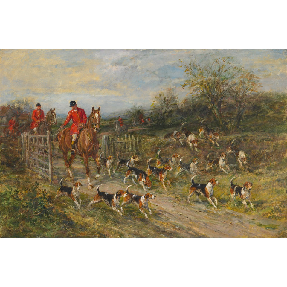 Appraisal: Heywood Hardy - British ON THE SCENT Oil on canvas