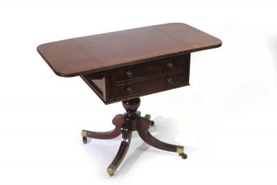 Appraisal: A Regency mahogany Pembroke work table fitted two drawers on