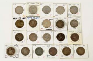 Appraisal: Lot Of Seated Liberty Half Dollars Includes O F arrows