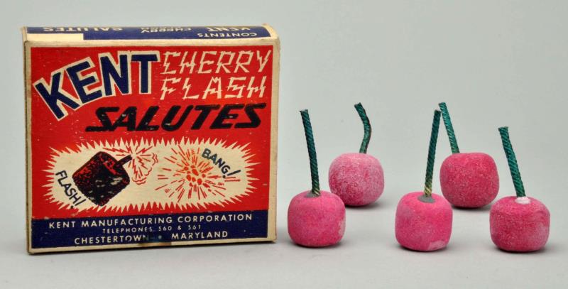 Appraisal: Full Box Of Kent Cherry Flash Salutes Kent Manufacturing Chestertown