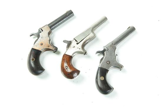 Appraisal: THREE SINGLE SHOT PISTOLS Unmarked Eclipse by Iver Johnson caliber