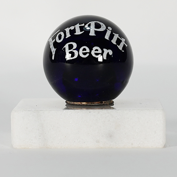 Appraisal: Fort Pitt Beer COBALT GLASS Tap KnobReference n aBrewery Fort